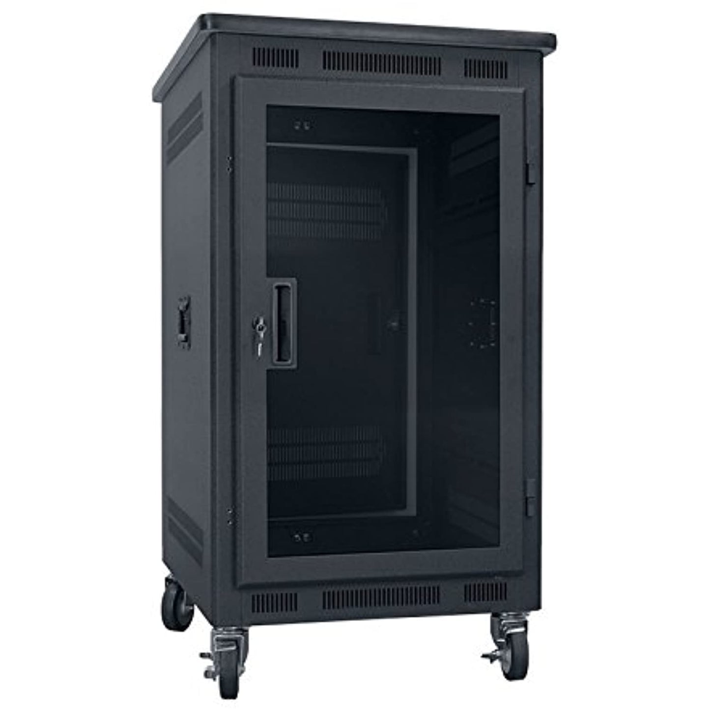 Lowell LPR-1427PGT, 14U Portable Rack with Plexiglass Door