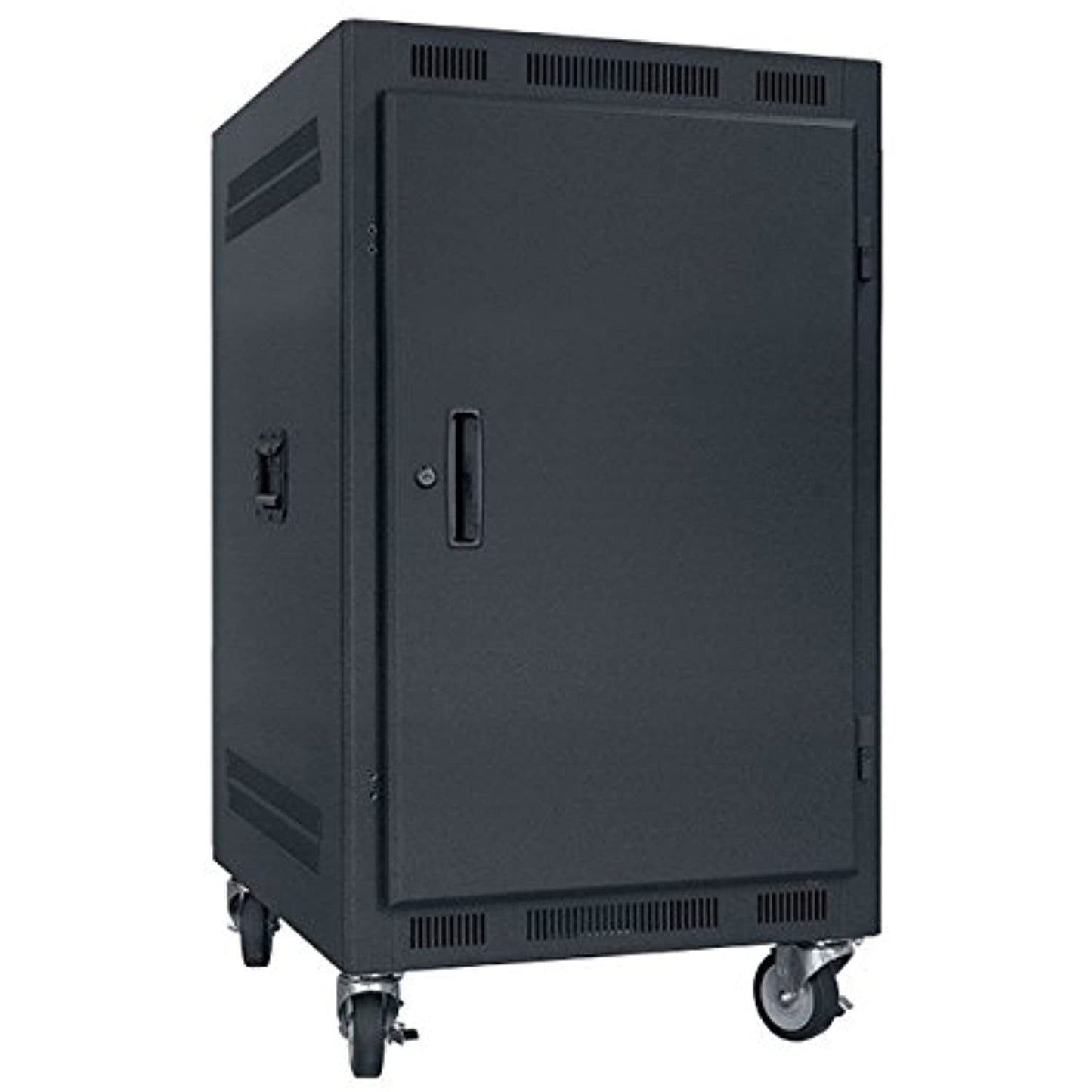 Lowell LPR-1422 Rack-Portable-14U, 22in Deep, Solid Door, Black