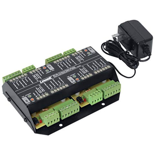 Lowell RY-4A Classic Relay Module, 5A, 24VDC/250VAC, 4-DPDT Relays, 5-Inch L x 6.25-Inch W X 1.69-Inch D