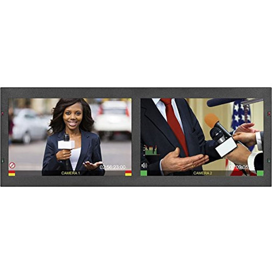 Marshall Electronics V-R1012-IMD-3GTE, Dual 10.1 Inch 3G HD Rackmount Monitor