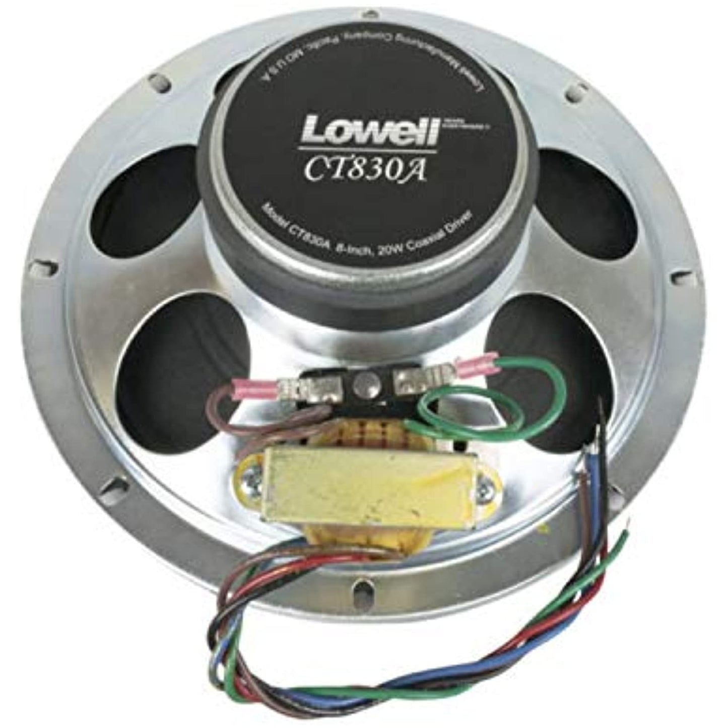 Lowell CT830A-T470 8-Inch 20-Watt Coaxial Speaker Driver with 70V Transformer, Single Unit