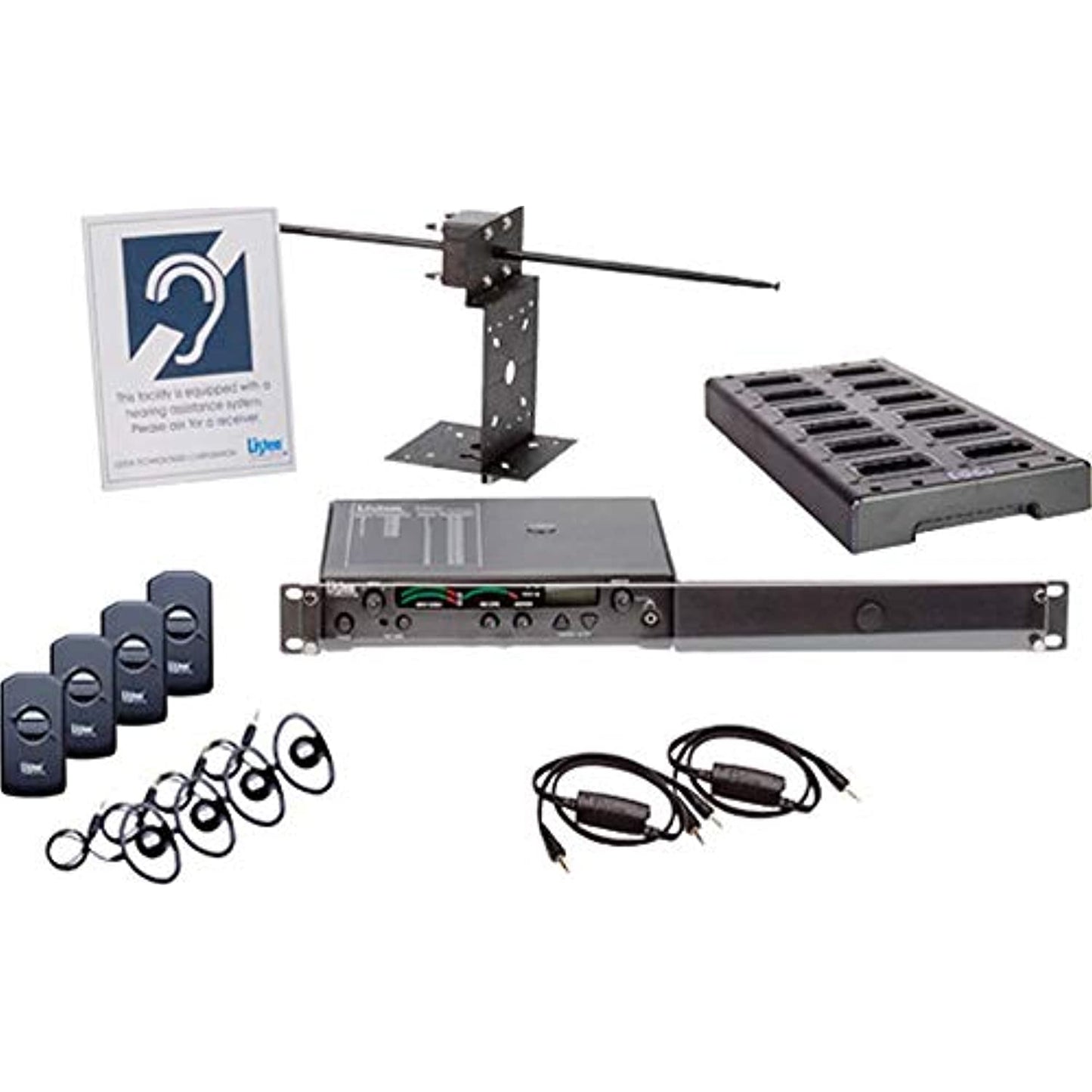 Listen Technologies LS-58-216 Listen iDSP Advanced Level III Stationary RF System (72 MHz), Provide Ample Coverage, for Venues with a Capacity of Up to 100 People