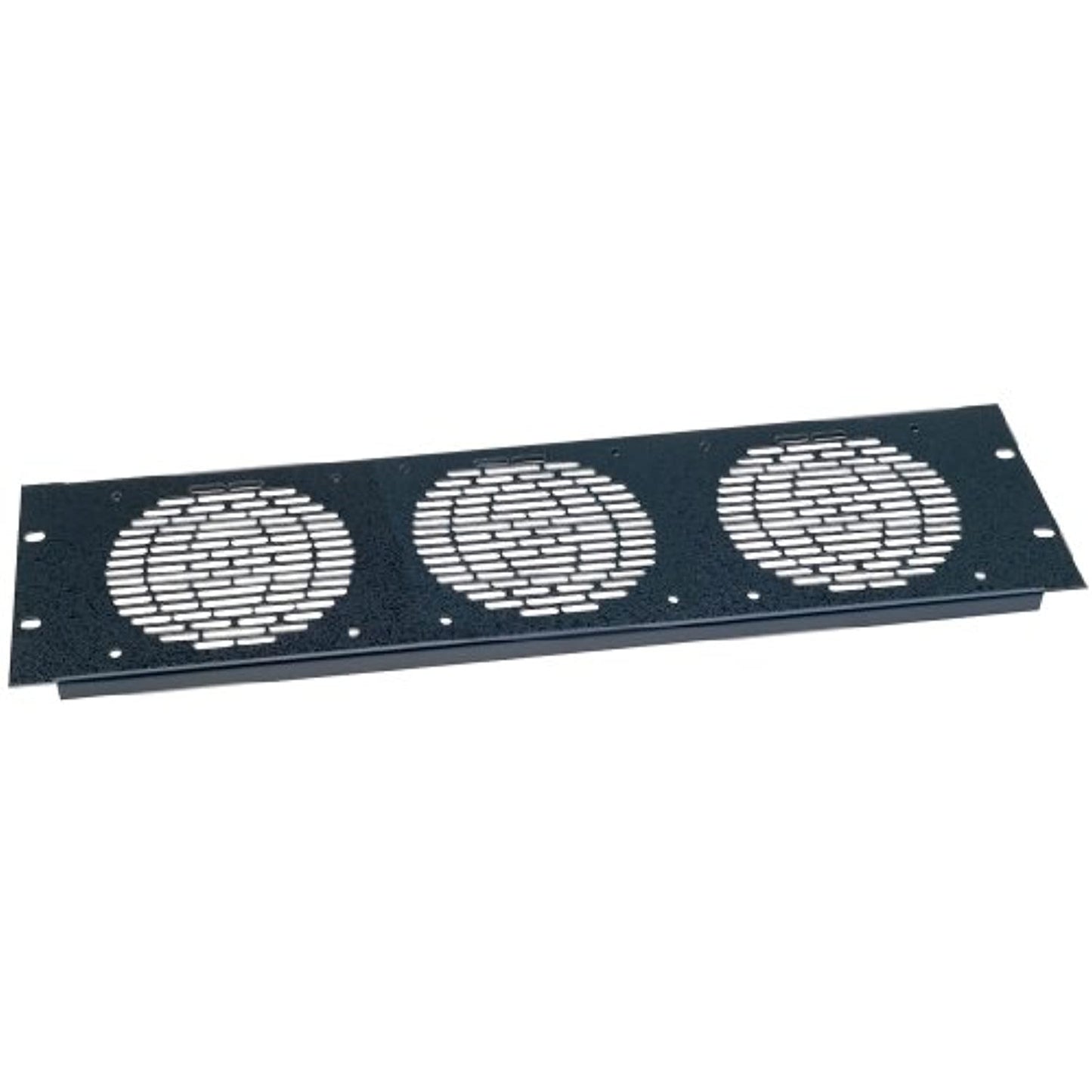 Fan Panel Accommodates: Three 4 1/2" Fans, Finish: Black Brushed Anodized