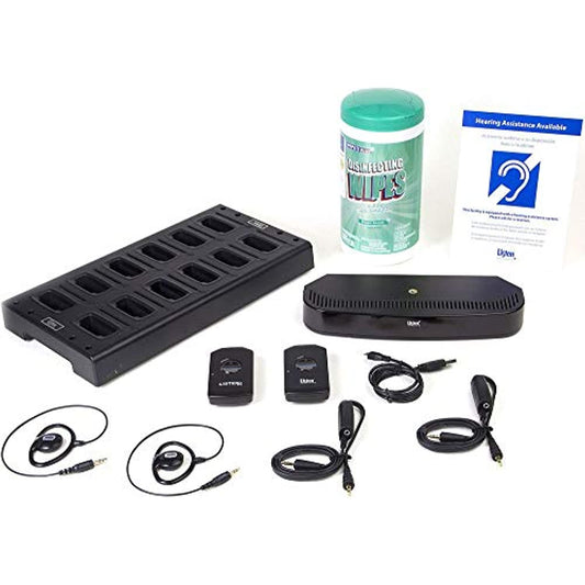 Listen Technologies LS-91-01 ListenIR iDSP Level II System, Provides Outstanding Coverage Up to 2787 m2 (30000 ft2), Ideal for Small or Medium-Sized Venues Up to 50 Seats