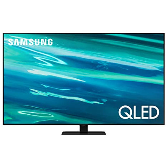 SAMSUNG 55-Inch Class QLED Q80A Series - 4K UHD Direct Full Array Quantum HDR 12x Smart TV with Alexa Built-in and 6 Speaker Object Tracking Sound - 60W, 2.2.2CH (QN55Q80AAFXZA, 2021 Model)