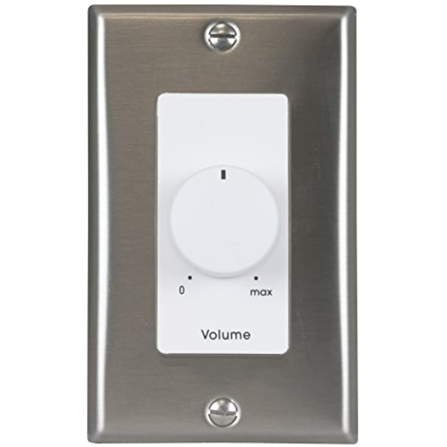 Lowell Attenuator 100LVC-DSW 100W, 70V/25V, 1-gang Attenuator (Stainless Steel/Decorator White)