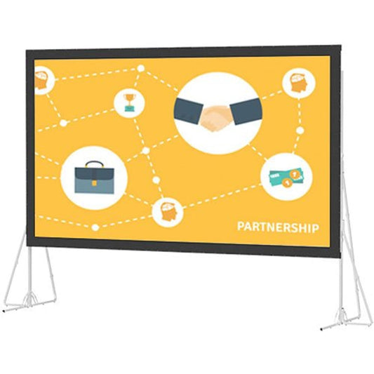 Dual Vision Heavy Duty Deluxe Fast Fold Complete Front and Rear Projection Screen - 6' x 8' Size: 12' x 21'4"