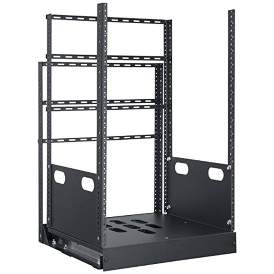Lowell LPTR4-1619 Rack-Pull & Turn System-16U, 4-Slides, 19in Deep, Black