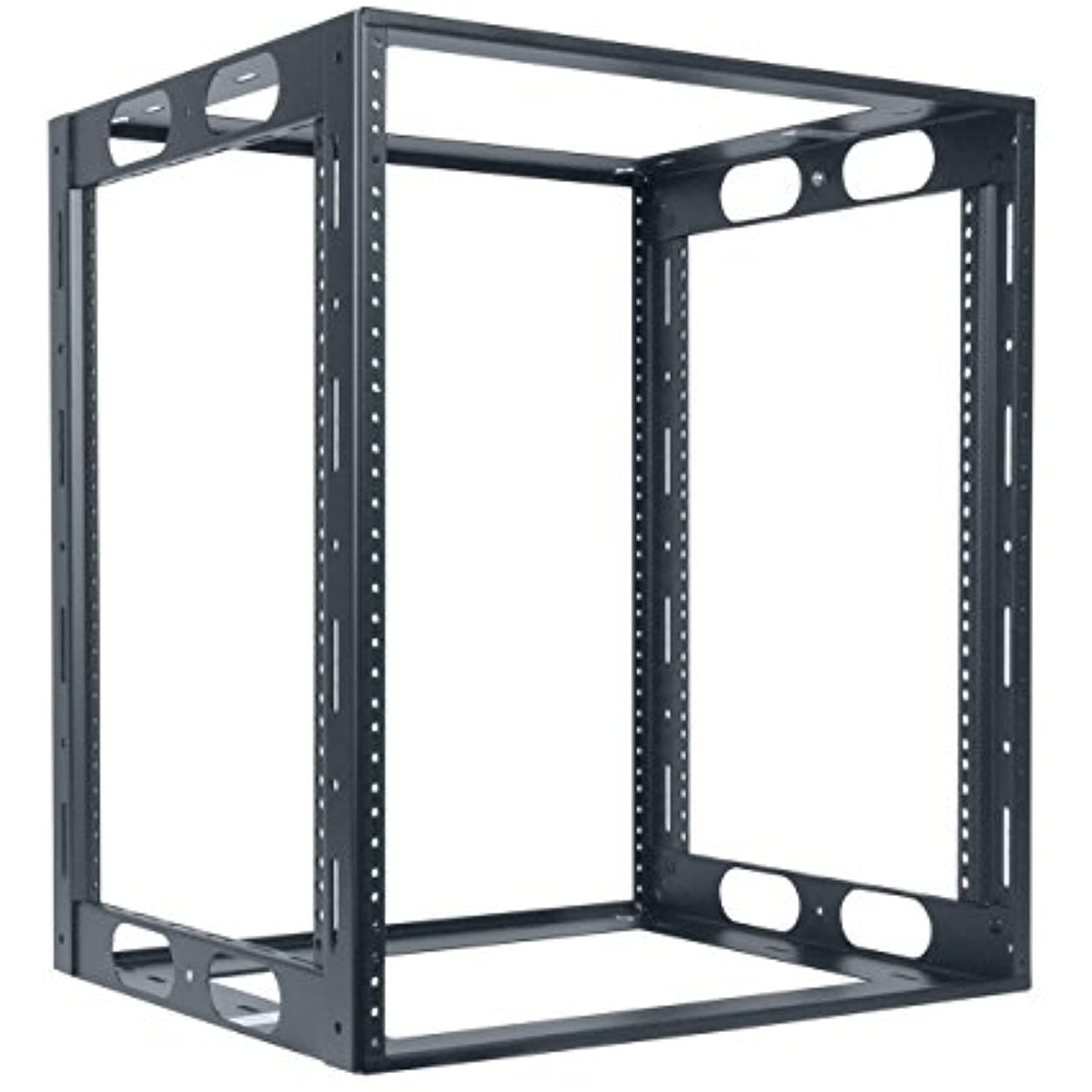 Lowell LCR-1216 Rack-Credenza-12U, 16in Deep, Fully Welded, Black