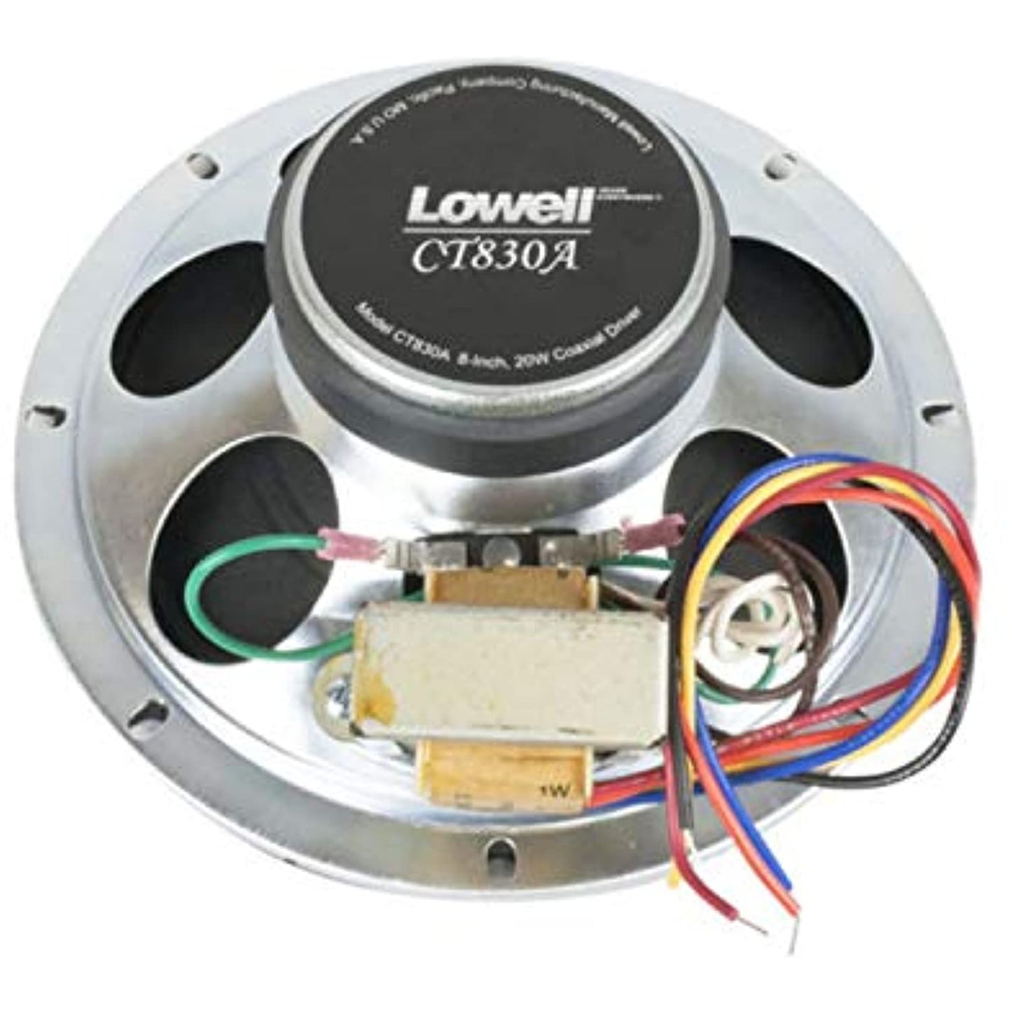 Lowell CT830A-T870 8-Inch 20-Watt Coaxial Speaker Driver with 70V Transformer, Single Unit