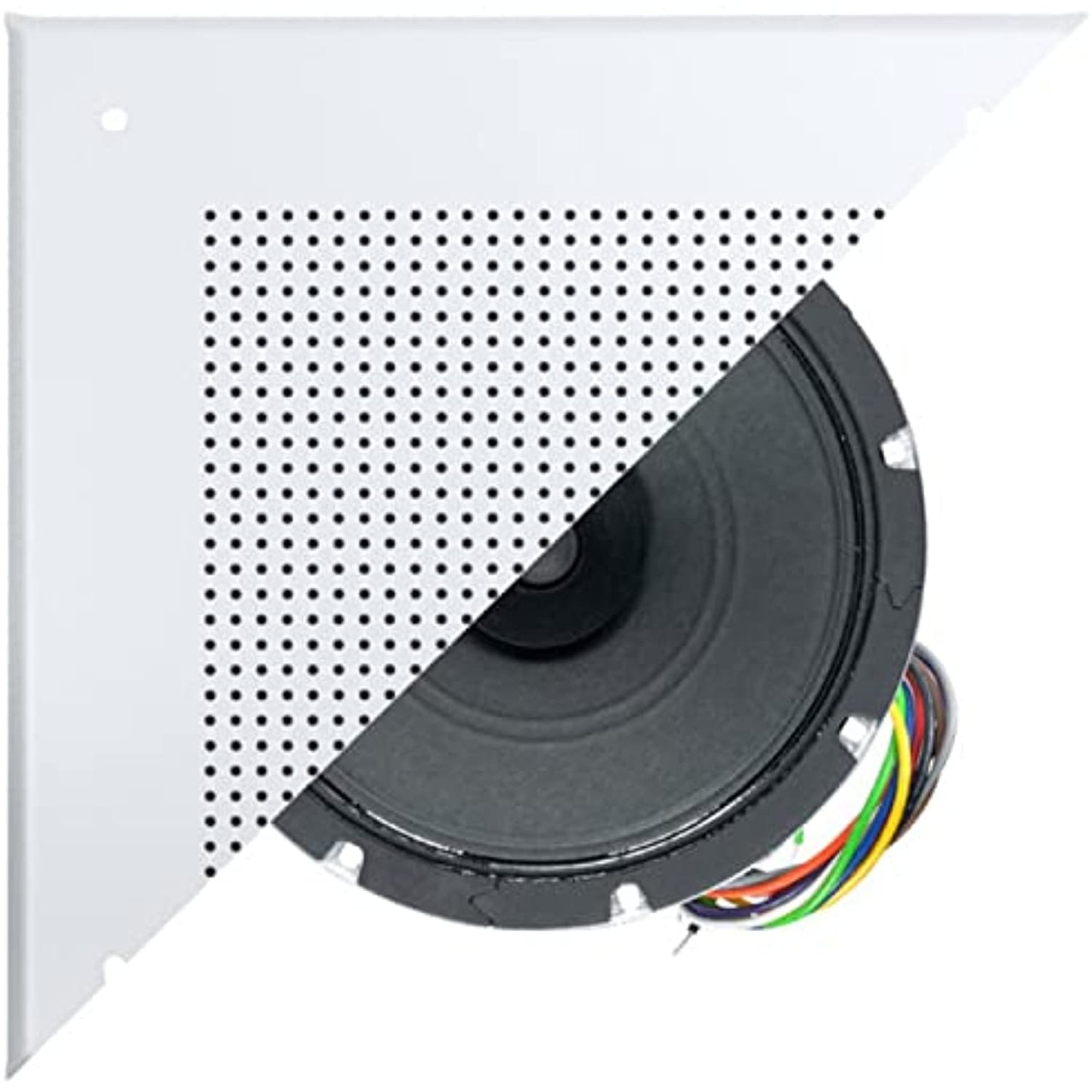 Lowell R7810-72 8 Inch 15W Dual Cone Speaker, 5W Transformer, Grille, White