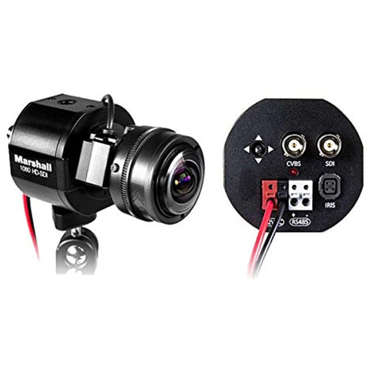 Marshall Electronics CV343-CSB 1/3-in 2.5MP Full HD 3G-SDI/Composite Compact Broadcast Compatible Cam, 1920x1080, 59.94fps, CS/C Mount with Auto Iris, Power Pigtail Cable, NTSC and PAL System, No Lens