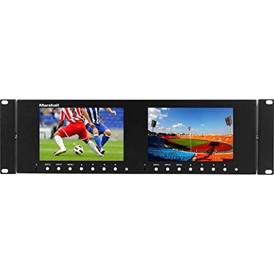 Marshall Electronics M-LYNX-702 V.3 Dual 7&quot; 1280x800 Rackmount LED Display