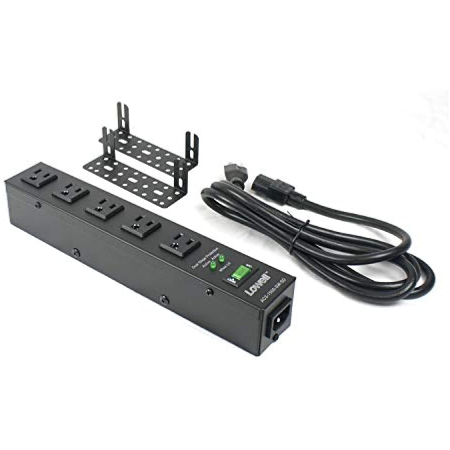 Lowell ACS-1505-SW-SD AC Power Strip with 5 15A NEMA Outlets, On/Off Switch and Surge Suppression