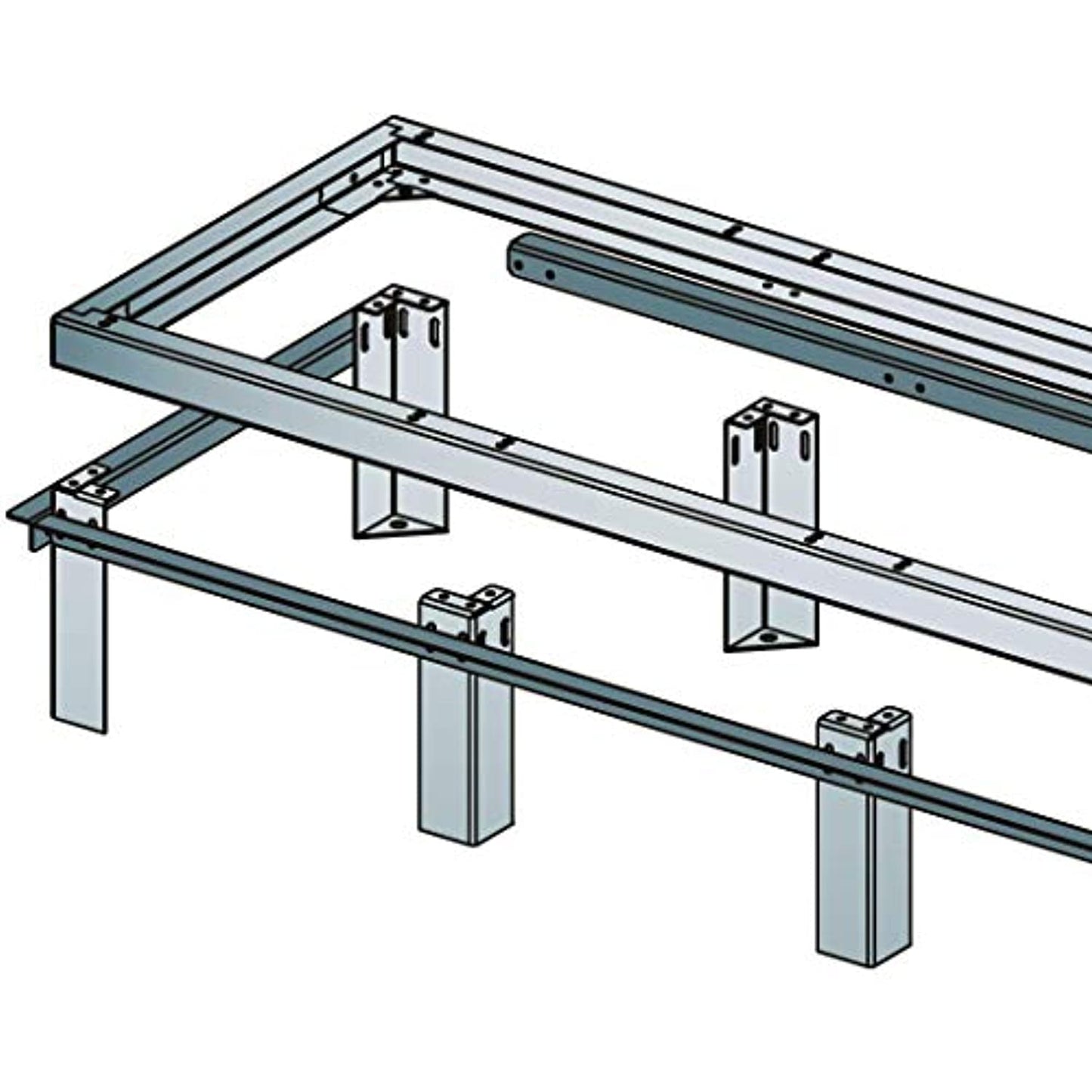 RIB Series Raised Floor Riser Feet Number of Bays: 5