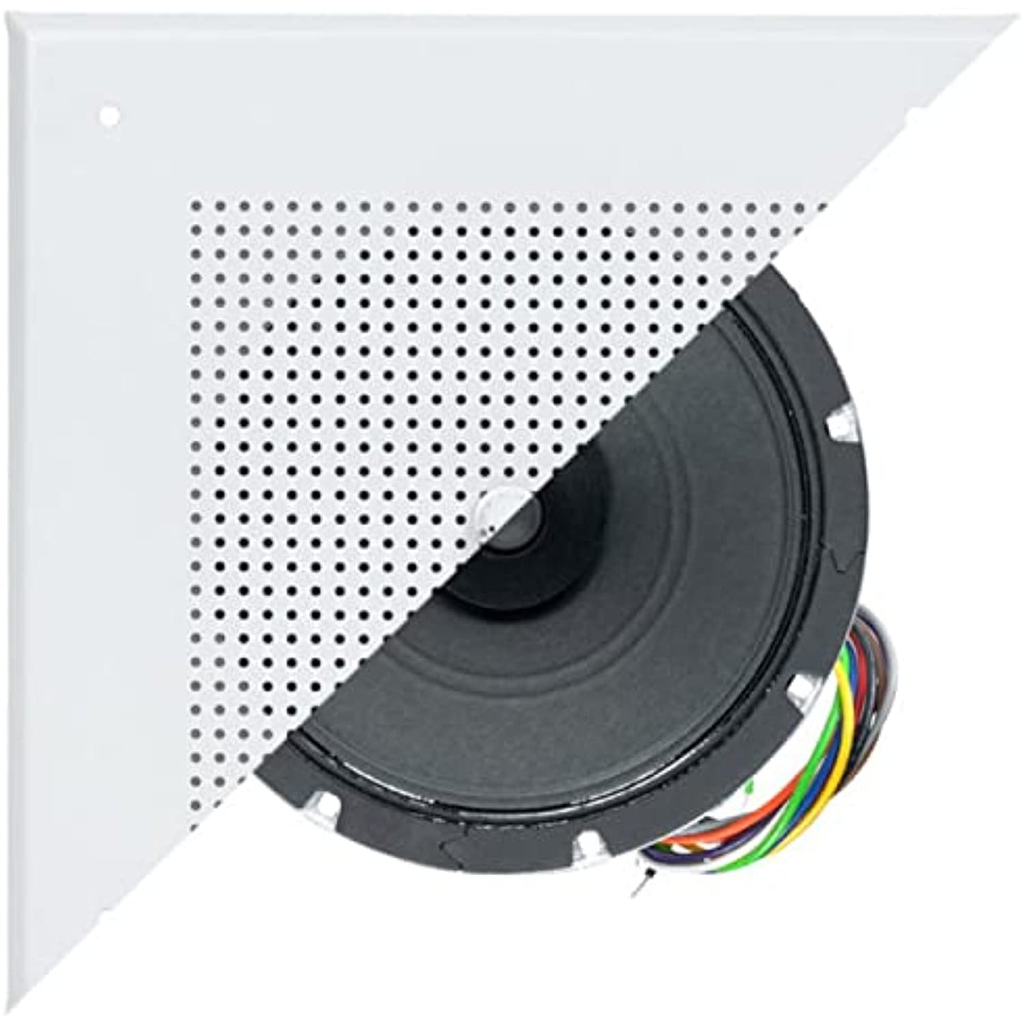 Lowell R7810-72K 8 Inch 15W Dual Cone Speaker, 5W Transformer, Grille, Volume Control, White