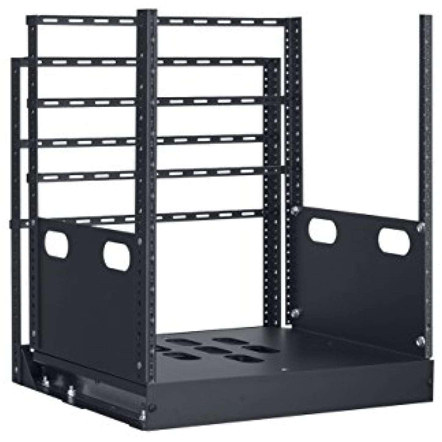 Lowell LPTR4-1223 Rack-Pull & Turn System-12U, 4-Slides, 23in Deep, Black