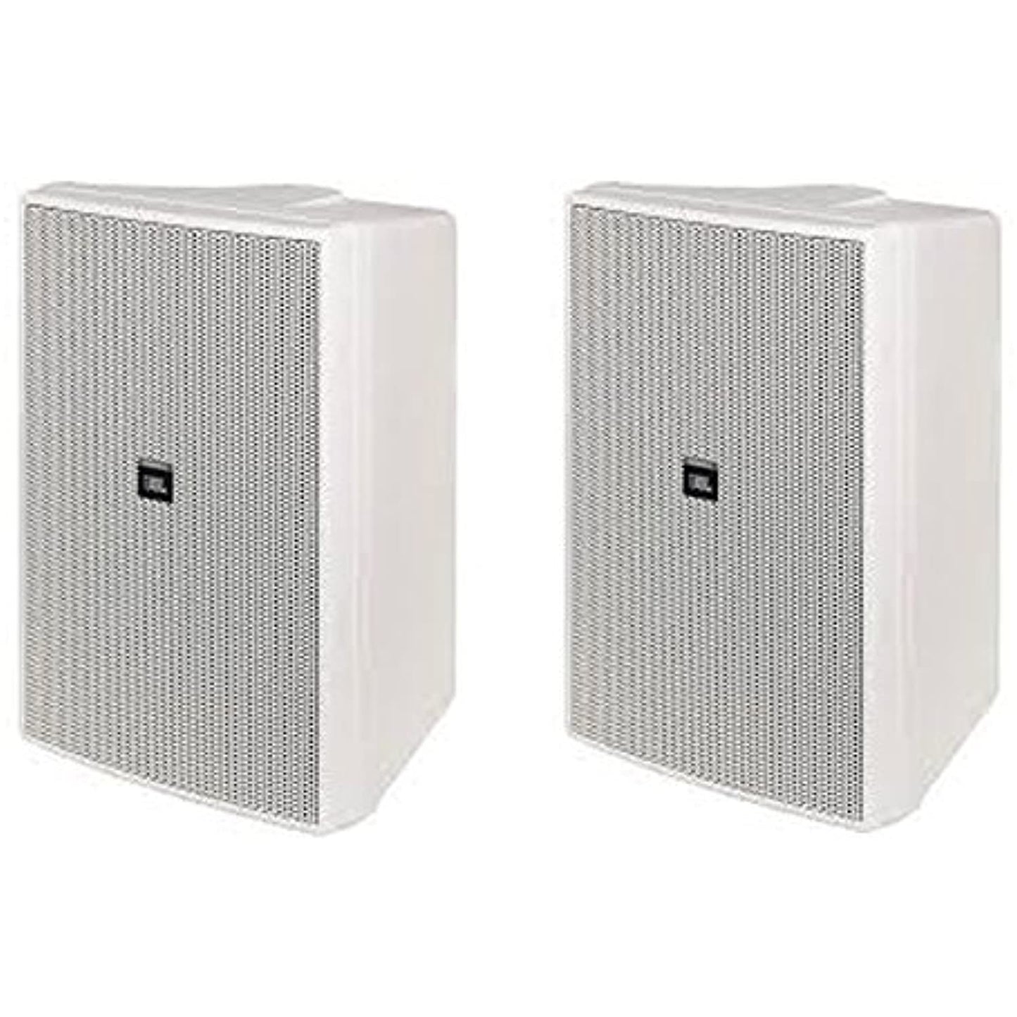 JBL Professional Compact Indoor/Outdoor Background/Foreground Speaker, White, Sold as Pair (Control 25AV-WH), 200-Watt