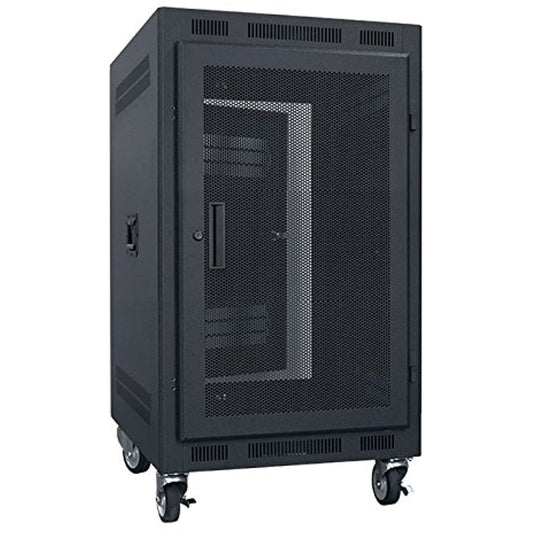 Lowell LPR-1422FV, 14U Portable Rack with Vented Door