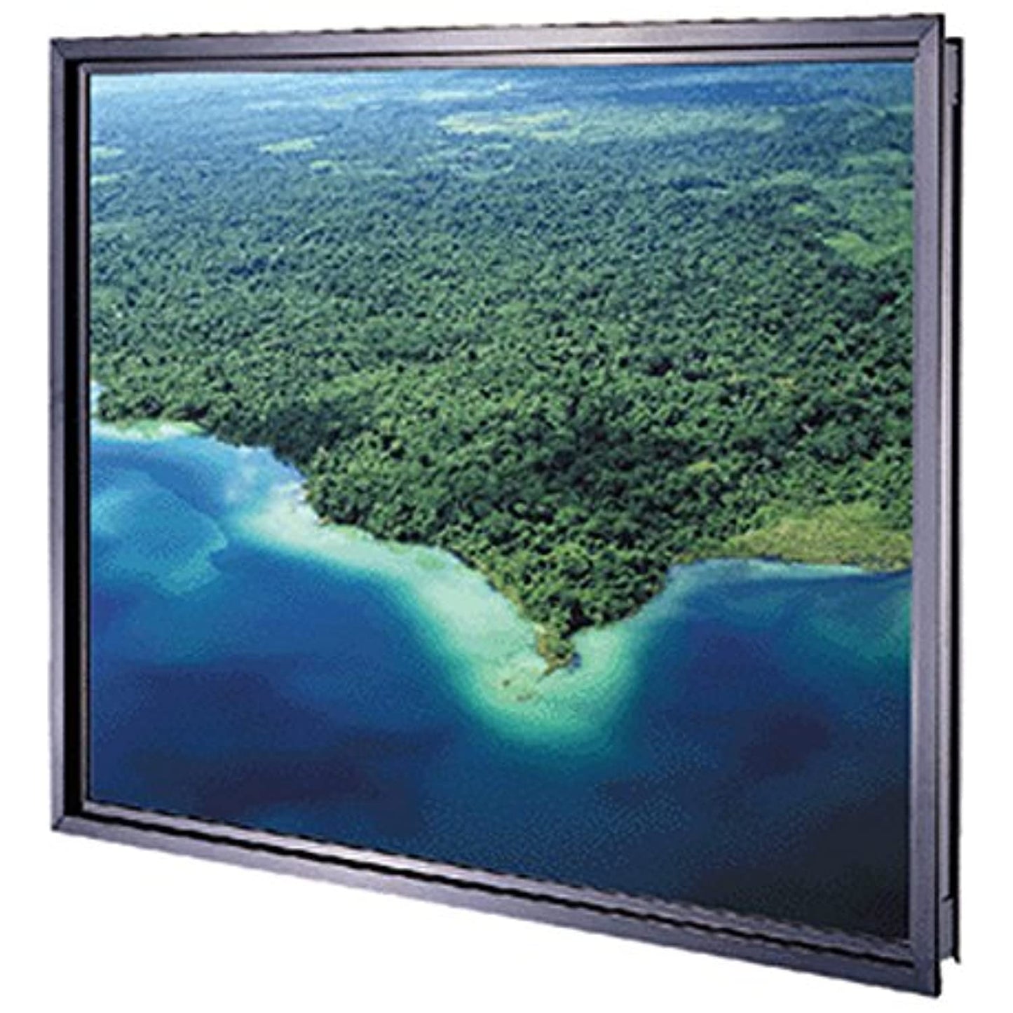 Da-Plex Rigid Rear Black Fixed Frame Projection Screen Viewing Area: 50" H x 50" W