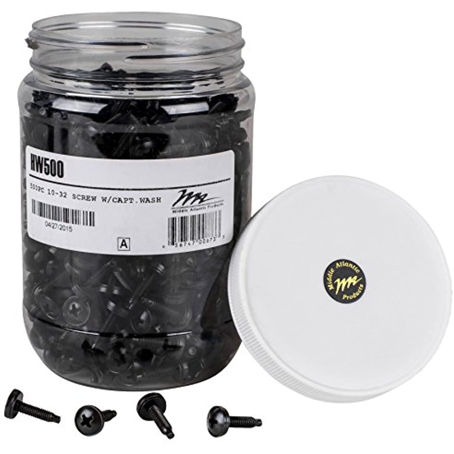 Middle Atlantic HW500 Phillips 10-32 Captive Cup Washer in a Jar