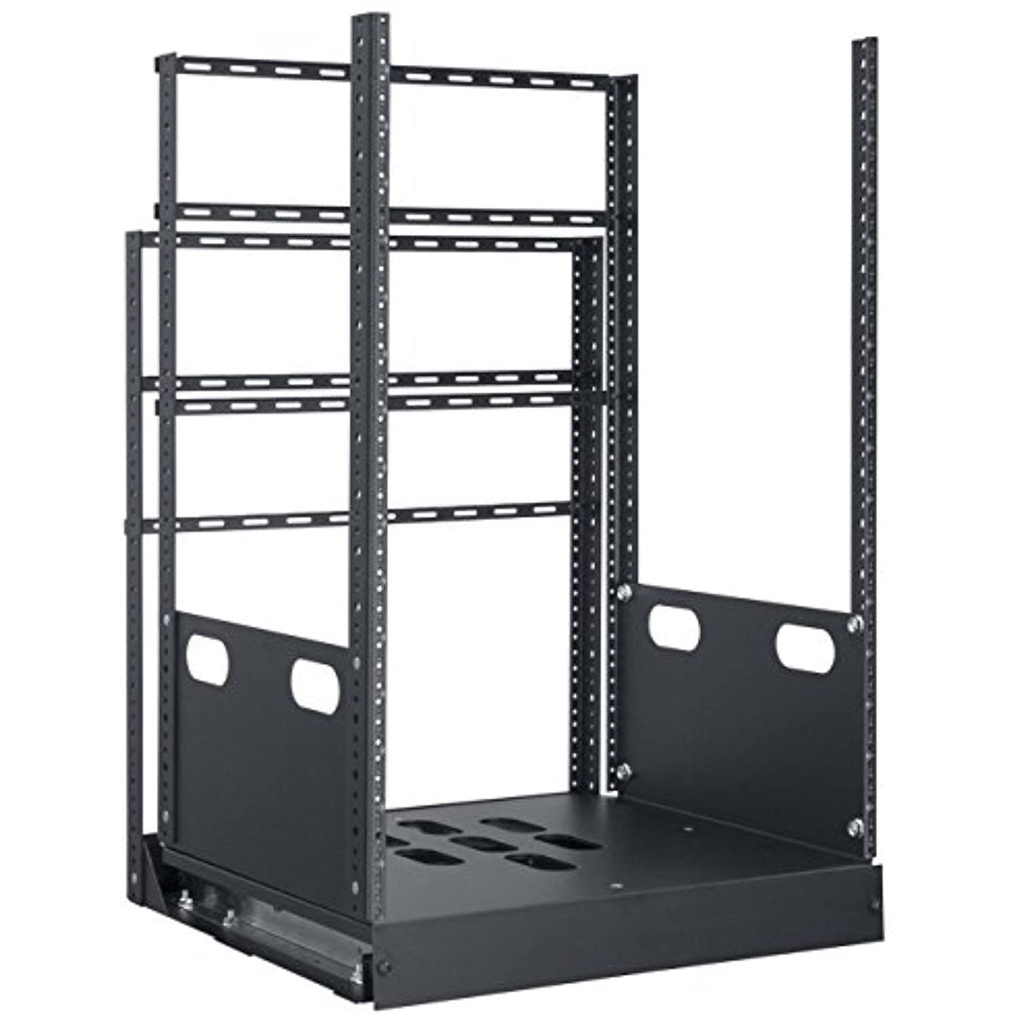 Lowell LPTR4-1623 Rack-Pull & Turn System-16U, 4-Slides, 23in Deep, Black