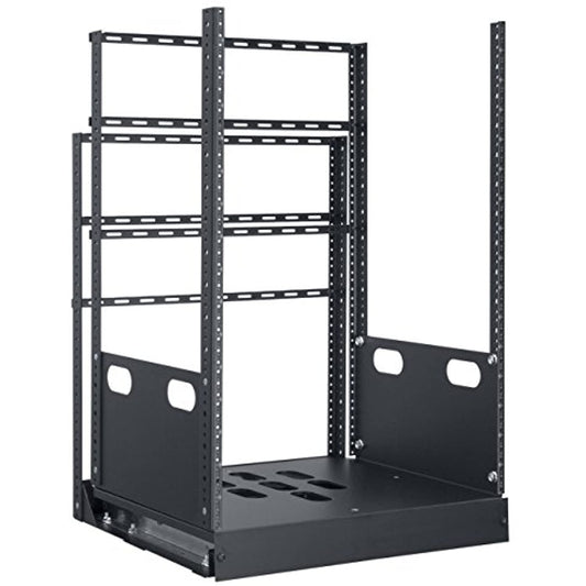 Lowell LPTR4-1623 Rack-Pull & Turn System-16U, 4-Slides, 23in Deep, Black