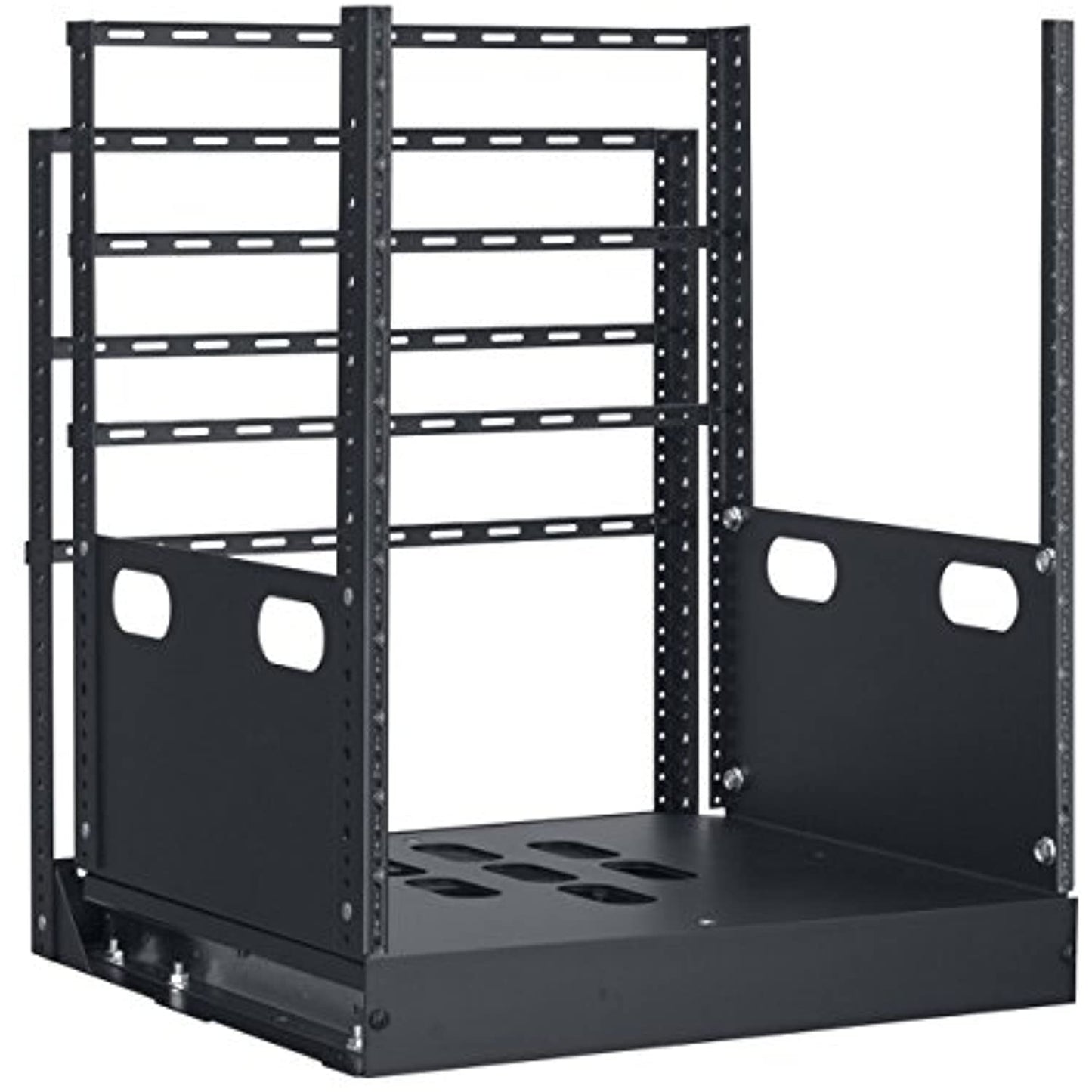 Lowell LPTR4-1219 Rack-Pull & Turn System-12U, 4-Slides, 19in Deep, Black